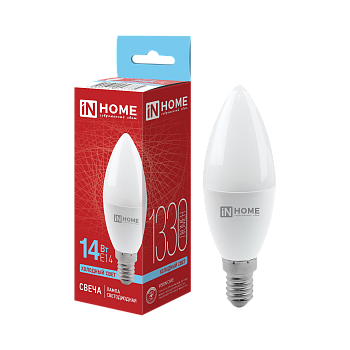 Лампа светодиодная LED-СВЕЧА-VC 14Вт 230В E14 6500K 1330Лм IN HOME в Иркутске