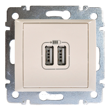 Розетка двойная USB VALENA Legrand крем в Иркутске