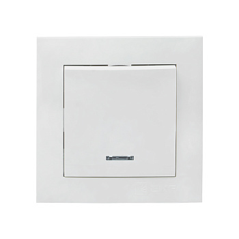 Выключатель одноклавишный с подсветкой Валенсия EKF белый в Иркутске