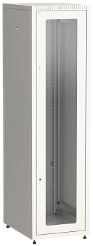 ITK Шкаф LINEA E 33U 600х800мм двери 2шт стеклянная передняя дверь задняя металлическая серый в Иркутске