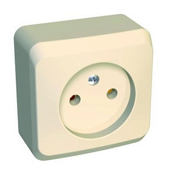 Розетка одинарная ЭТЮД SE накладная крем в Иркутске