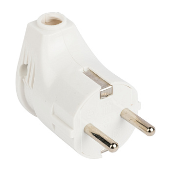 Вилка угловая с/з белая 16А 250В EKF в Иркутске