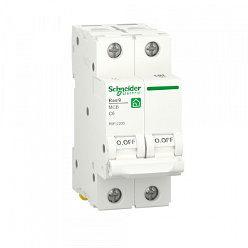 Автоматический выключатель Resi9 2Р 06А 6,0кА характеристика C Schneider Electric в Иркутске