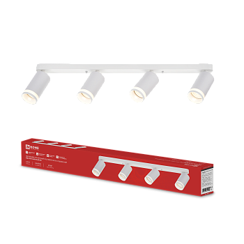 Светильник потолочный НПБ СПОТ-4xGU10-AR-WH под GU10 595x55x135мм белый IN HOME в Иркутске