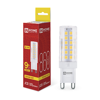 Лампа светодиодная LED-JCD 9Вт 230В G9 3000К 860Лм IN HOME в Иркутске