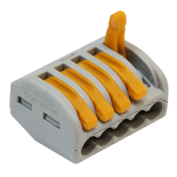 Зажим WAGO клеммный серый 222-415 5x2,5 в Иркутске