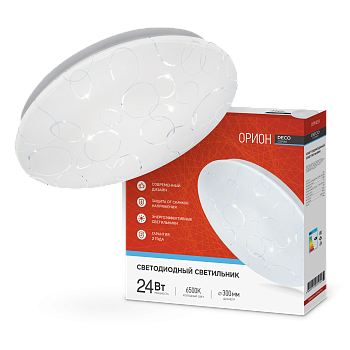 Светильник светодиодный серии DECO ОРИОН 24Вт 230В 6500К 2160Лм 330х55мм IN HOME в Иркутске