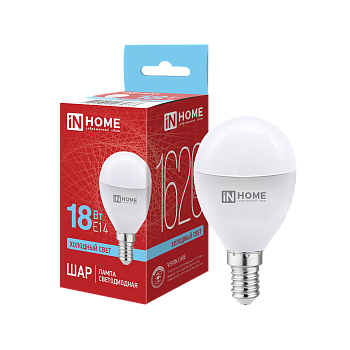 Лампа светодиодная LED-ШАР-VC 18Вт 230В E14 6500K 1620Лм IN HOME в Иркутске