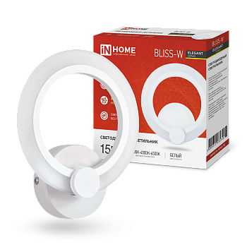 Светильник светодиодный ELEGANT BLISS-W 15Вт 230В 3000-6500K 1200Лм STEP COLOR белый IN HOME в Иркутске
