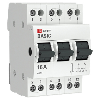 Трехпозиционный переключатель 3P 16А EKF Basic в Иркутске