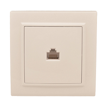 Розетка RJ-45 1-местная СП бежевый Минск EKF в Иркутске