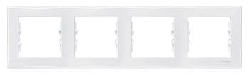 Рамка четырехместная SEDNA Schneider Electric белая в Иркутске