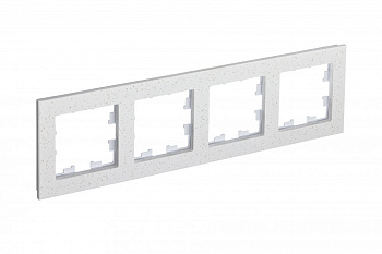 Рамка четырехместная AtlasDesign Nature SE мрамор крем роял в Иркутске