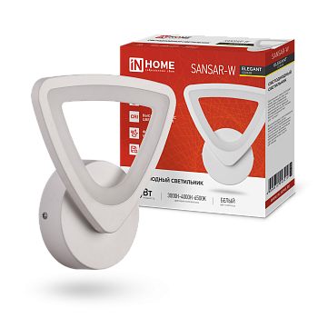 Светильник светодиодный ELEGANT SANSAR-W 15Вт 230В 3000-6500K 1050Лм STEP COLOR белый IN HOME в Иркутске