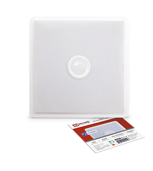 Светильник светодиодный СПБ-2Д-КВАДРАТ 14Вт 4000К 1100Лм 190мм с датчиком белый IN HOME в Иркутске