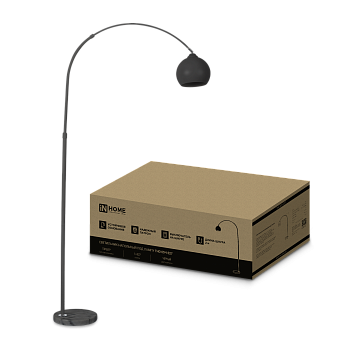 Светильник напольный под лампу ТНО 05-Е27Ч 230В черный плафон, черный корпус IN HOME в Иркутске