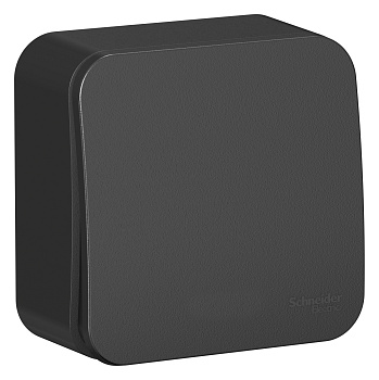 Выключатель одноклавишный BLANCA SE накладной с подсветкой с изолирующей пластиной антрацит в Иркутске