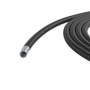 Металлорукав DN 20мм в герметичной ПВХ изоляции, Dвн 20,5 мм, Dнар 25,5, 50 м, цвет черный DKC в Иркутске