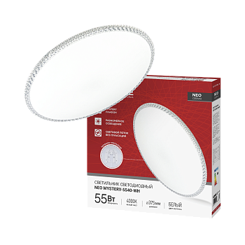 Светильник светодиодный NEO MYSTERY-5540-WH 55Вт 230В 4000K 4400Лм 375x58мм белый IN HOME в Иркутске