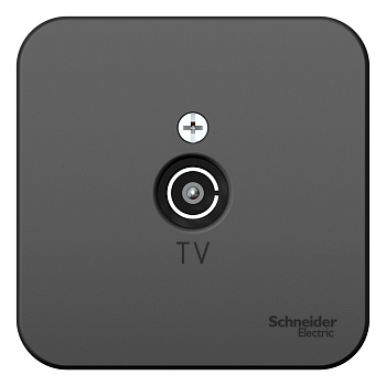 Розетка телевизионная BLANCA SE накладная с изоляционной пластиной антрацит в Иркутске