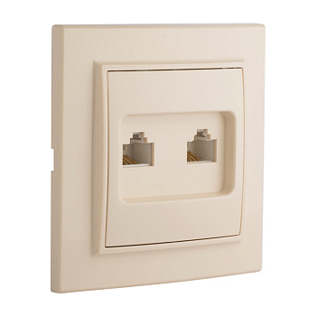 Минск Розетка RJ-45 2-местная СП бежевая EKF в Иркутске