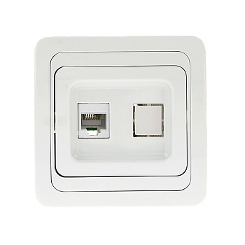 Розетка RJ-45 1-мест. бел. Лондон EKF PROxima в Иркутске