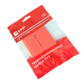 Термоусаживаемая трубка ТУТ нг 40/20 набор 7 цветов по 3 шт 100мм EKF PROxima в Иркутске