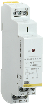 Реле промежуточное OIR 2 контакта 8А 12В AC/DC IEK в Иркутске