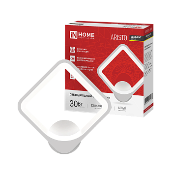 Светильник светодиодный ELEGANT ARISTO-WH 30Вт 230В 3000-6500K 2400Лм STEP COLOR белый IN HOME в Иркутске