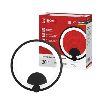 Светильник светодиодный ELEGANT BLISS-BL 30Вт 230В 3000-6500K 2400Лм STEP COLOR черный IN HOME в Иркутске