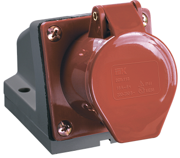 Розетка 124 стационарная 3Р+РЕ 32А 380В IP44 IEK в Иркутске