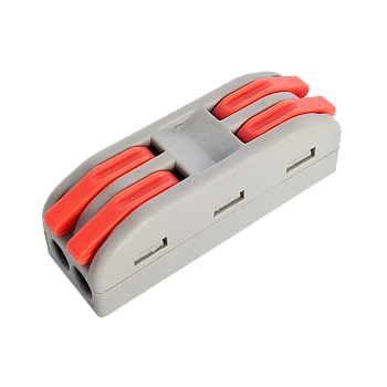 Клемма проходная КП 222-2412 с рычагами 2 полюса 0.08-2.5/4мм2 (10шт./уп.) IN HOME в Иркутске