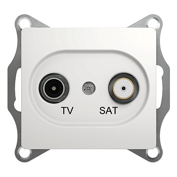 Розетка ТВ-SAT оконечная 1DB Glossa SE белая в Иркутске