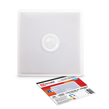 Светильник светодиодный СПБ-2Д-КВАДРАТ 5Вт 230В 4000К 400Лм 140мм c датчиком белый IN HOME в Иркутске