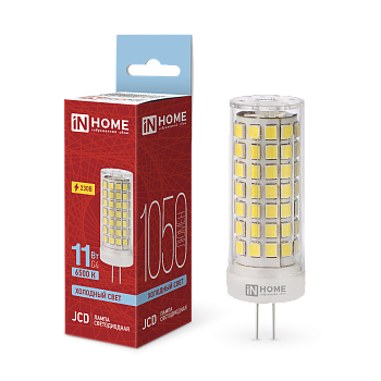 Лампа светодиодная LED-JCD 11Вт 230В G4 6500К 1050Лм IN HOME в Иркутске
