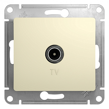 Розетка ТВ Glossa молочный в Иркутске