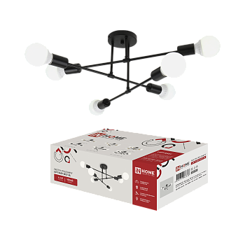 Светильник потолочный под лампу LOFT EASY-6E27-BL 6хЕ27 черный IN HOME в Иркутске