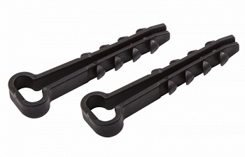 Дюбель-хомут нейлоновый прямоугольный PROconnect 5-10 мм, черный, упаковка 100 шт. в Иркутске