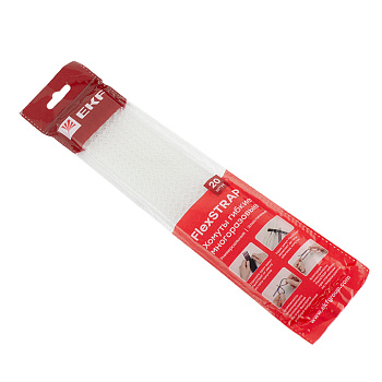 Хомут гибкий (20 шт.) белый FlexSTRAP EKF в Иркутске