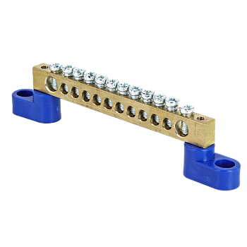 Шина EKF "N"нулевая 6х9мм 12 отверстий 2 изолятора в Иркутске