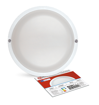 Светильник светодиодный герметичный СПП МД-2065-КРУГ 20Вт 6500К 1800Лм с микроволновым датчиком IP65 155мм IN HOME в Иркутске