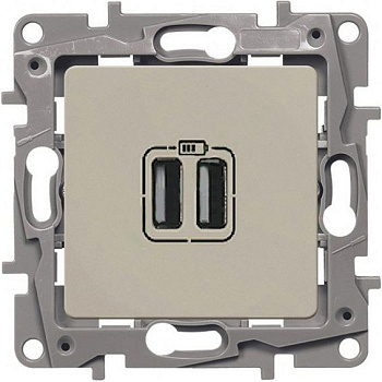 Розетка двойная USB ETIKA Legrand крем в Иркутске