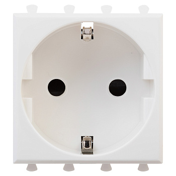 Розетка модульная, 2P+E, с защитной шторкой, Avanti "Белое облако", 2 мод. DKC в Иркутске