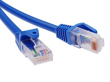 Патч-корд неэкр. CAT5E U/UTP 4х2, LSZH, синий, 0.5м ДКС в Иркутске