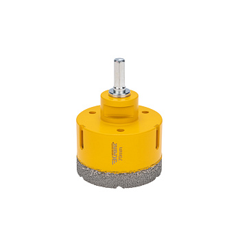 Коронка алмазная профессиональная по керамограниту и железобетону М14, вакуумное спекание, 70мм, для УШМ KRANZ в Иркутске