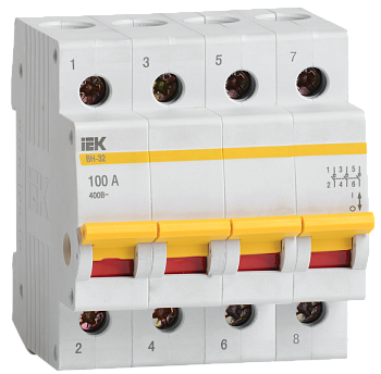 Выключатель нагрузки (мини-рубильник) ВН-32 4Р 100А IEK в Иркутске