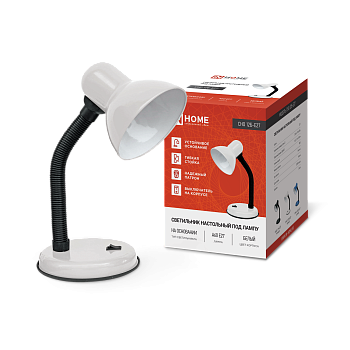Светильник настольный под лампу на основании СНО 12Б-E27 БЕЛЫЙ (коробка) IN HOME в Иркутске