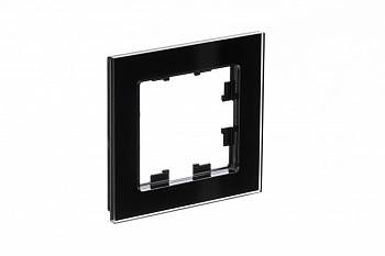 Рамка одинарная AtlasDesign Nature SE стекло черная в Иркутске