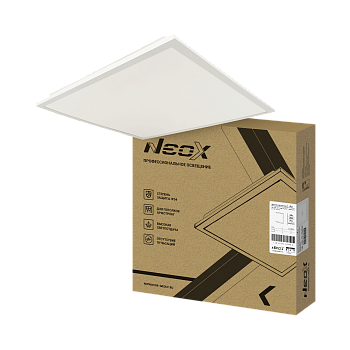 Панель светодиодная встраиваемая герметичная ДВО-PRO-IP54 4040-ОПАЛ 40Вт 4000К 120лм/Вт CRI80 IP54 595х595х30мм белая NEOX в Иркутске
