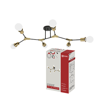 Люстра под лампу LOFT ARM-6E27-BLT 6хЕ27 черный, латунь IN HOME в Иркутске